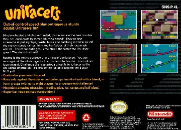 Uniracers (USA) box cover back